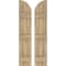 Ekena Millwork Americraft 3-Board (3 Batten) Wood Joined Board-n-Batten Shutters w/ Arch Top, ARW401BQ311X77UNH, PR ARW401BQ311X77UNH - alternate 1